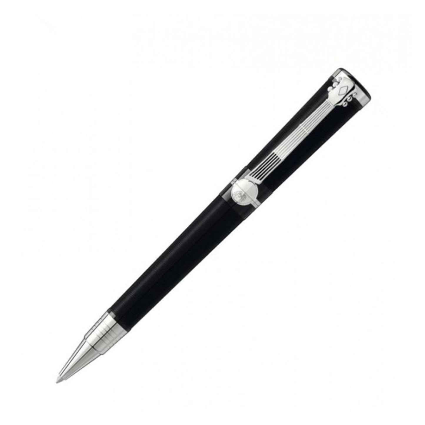 The Montblanc Donation Pen John Lennon Special Edition Ballpoint Pen delivers a premium writing experience with its sleek black design and silver accents. The clip, designed like a musical note, pays homage to the iconic musician. Its reflective finish ensures this pen is both elegant and modern.