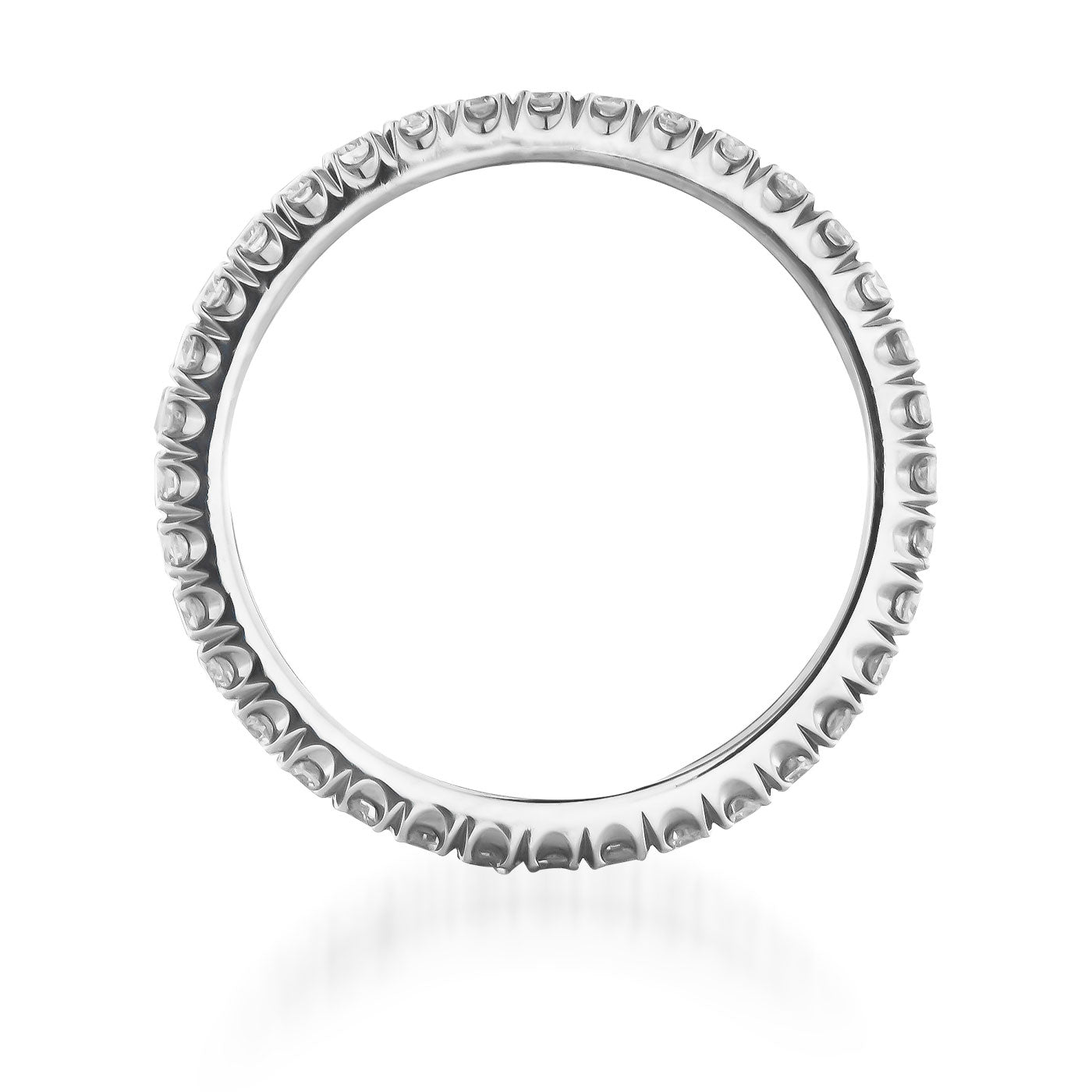 The Raffi&Co.® 18K White and Yellow Gold Diamond Fashion Ring features an eternity band set with small diamonds around the edge, shown against a white background.