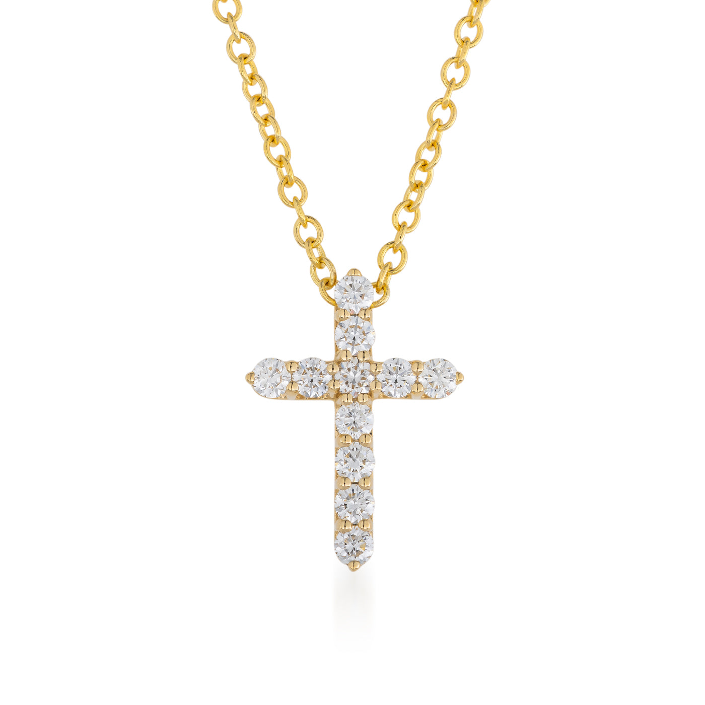 Raffi&Co® 14K Yellow Gold Necklace with a Diamond Cross Pendant.