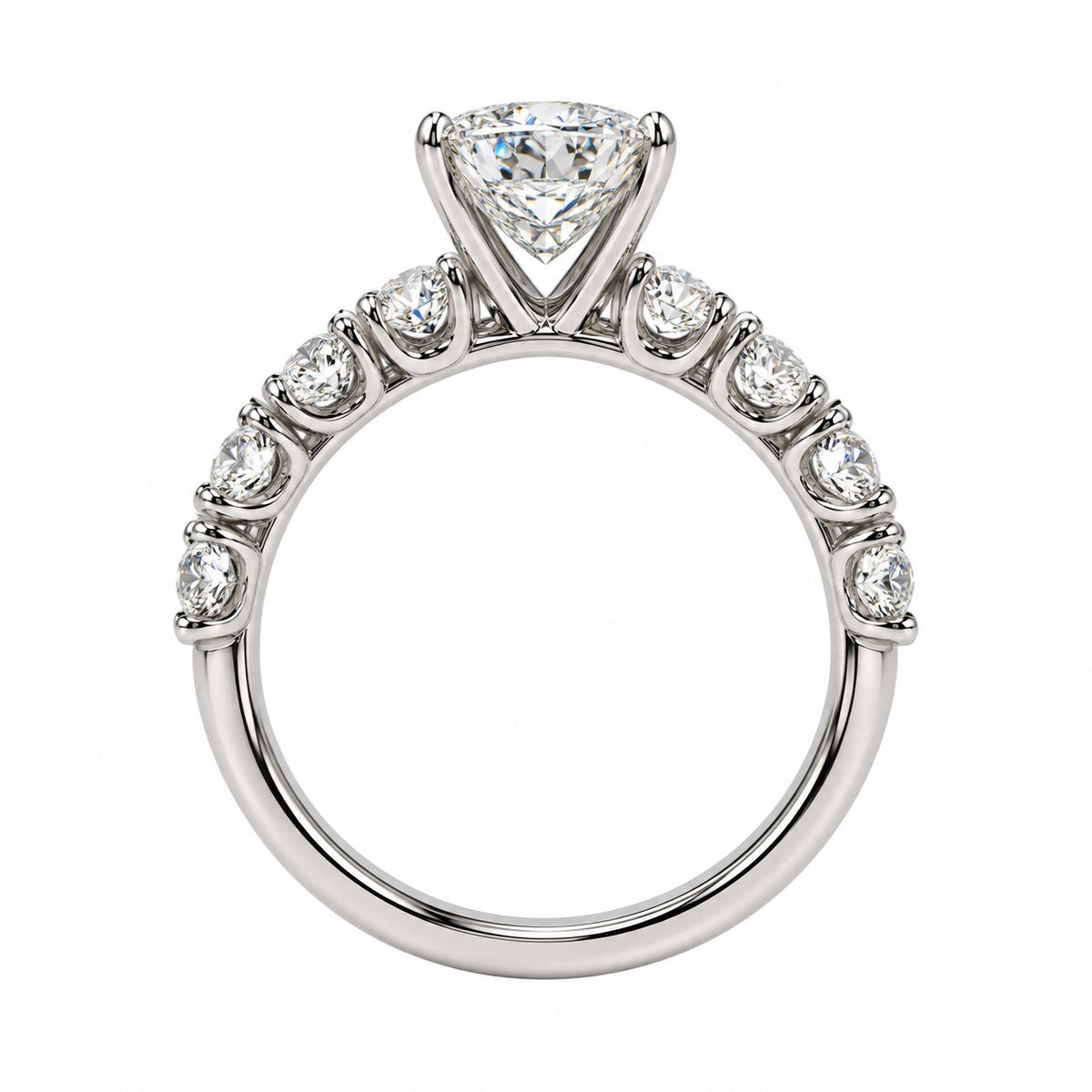 Raffi&Co.® 14K White Gold 2.01 ct Oval Lab Grown Diamond Engagement Ring — angle view