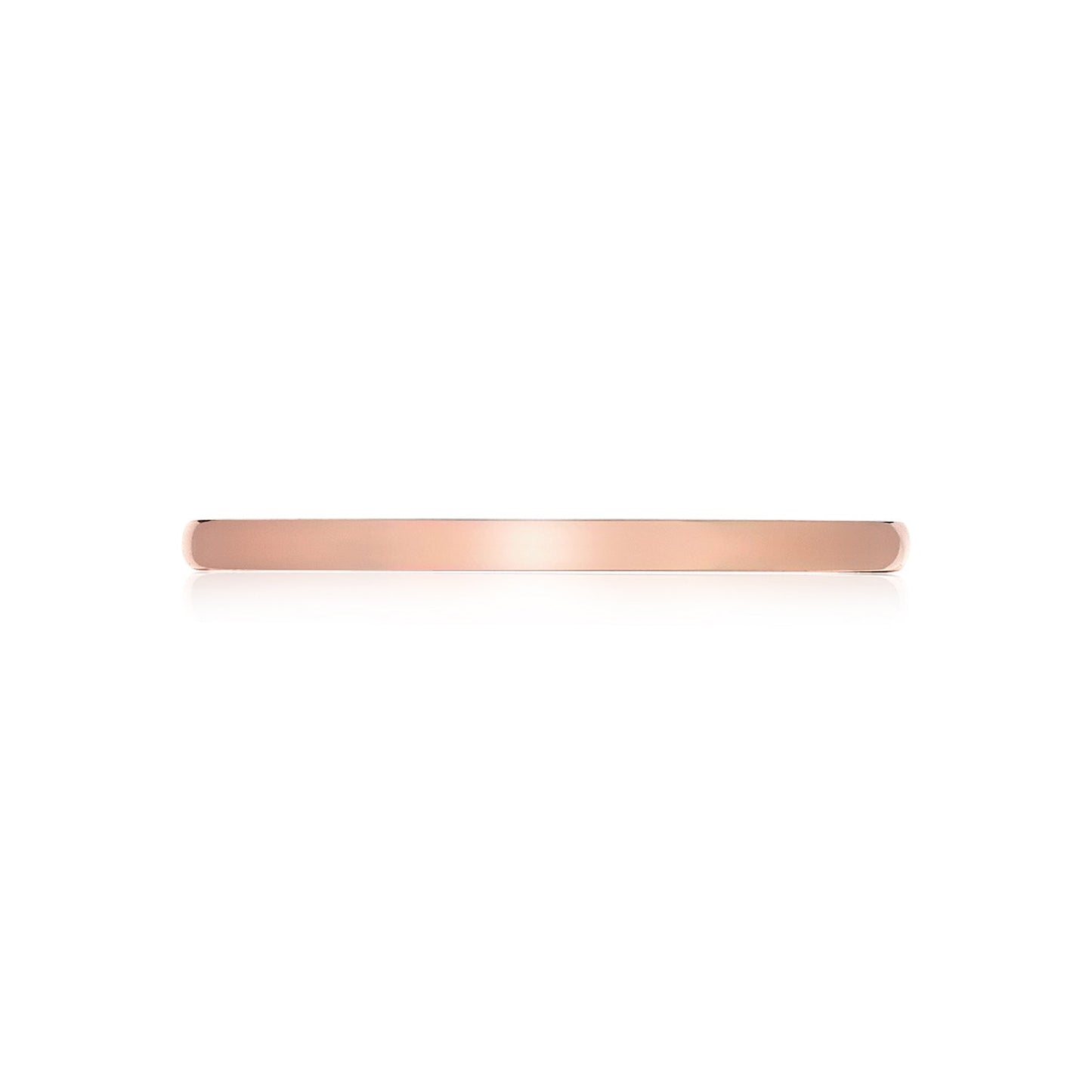 A Tacori Sculpted Crescent 18K Rose Gold Wedding Band elegantly sits on a white background, subtly reflecting light along its surface—showcasing the exquisite craftsmanship that Tacori is renowned for.