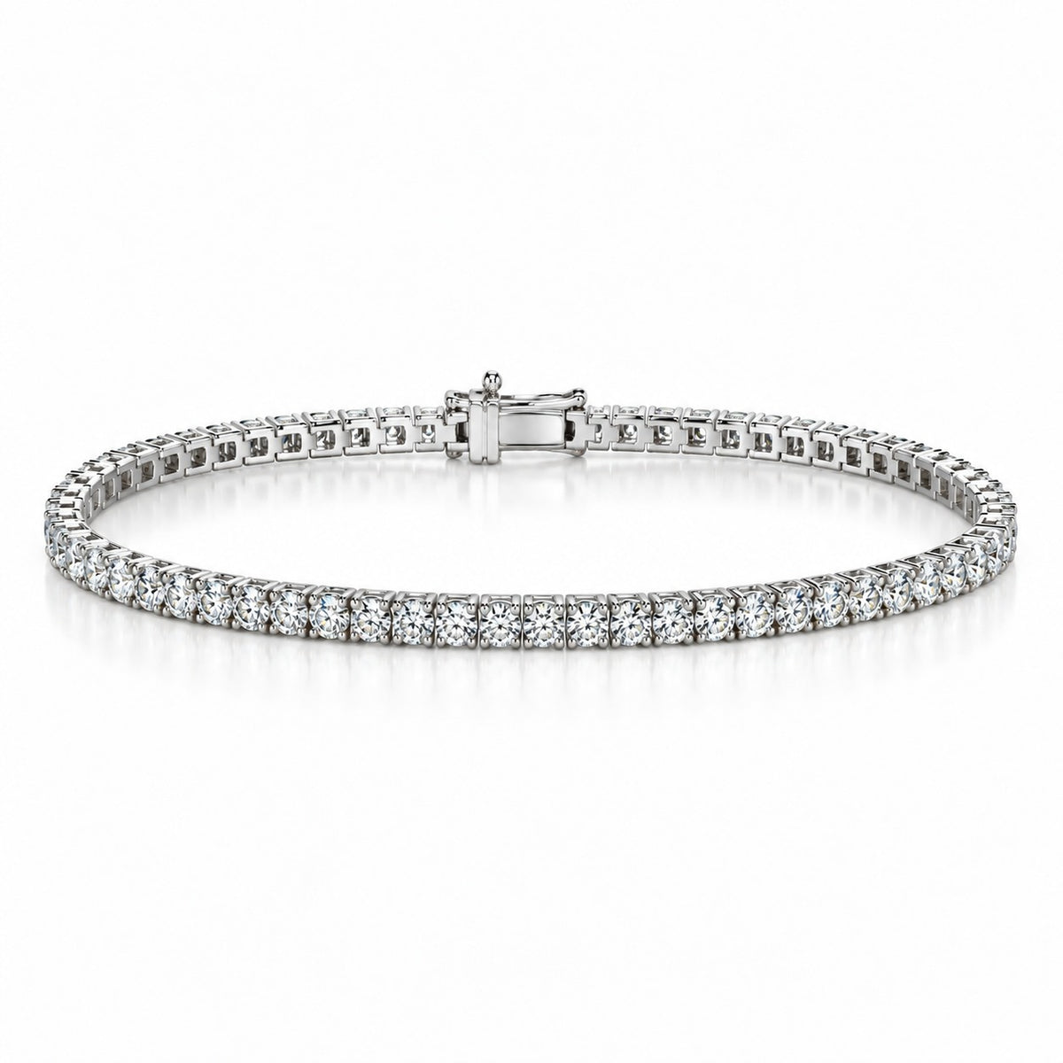 Raffi&Co.® 10K White Gold 5.00 ct tw Lab Grown Diamond Tennis Bracelet — front view