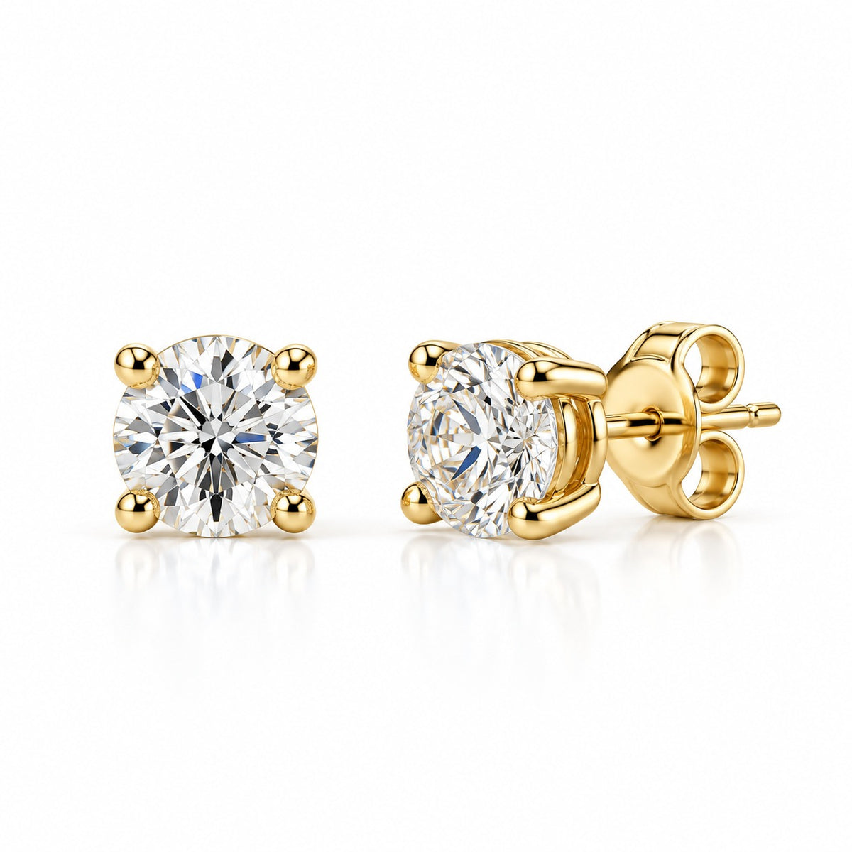Raffi&Co.® 14K Yellow Gold 0.50 ct tw Lab Grown Diamond Stud Earrings — front view