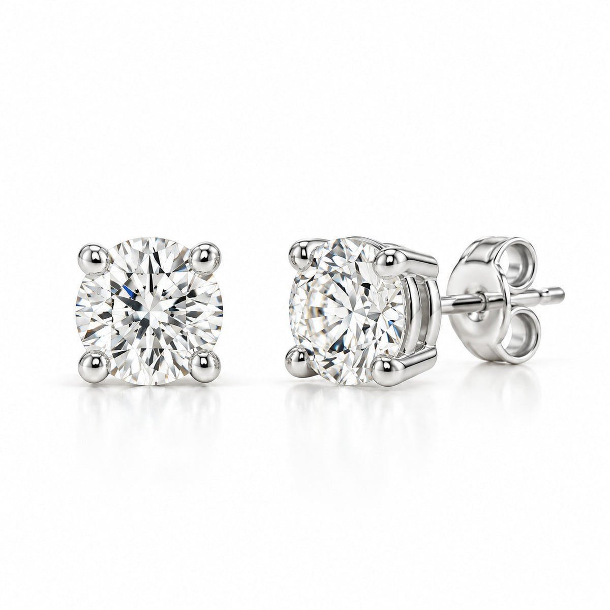 Raffi&Co.® 14K White Gold 3.01 ct tw Lab Grown Diamond Stud Earrings — front view