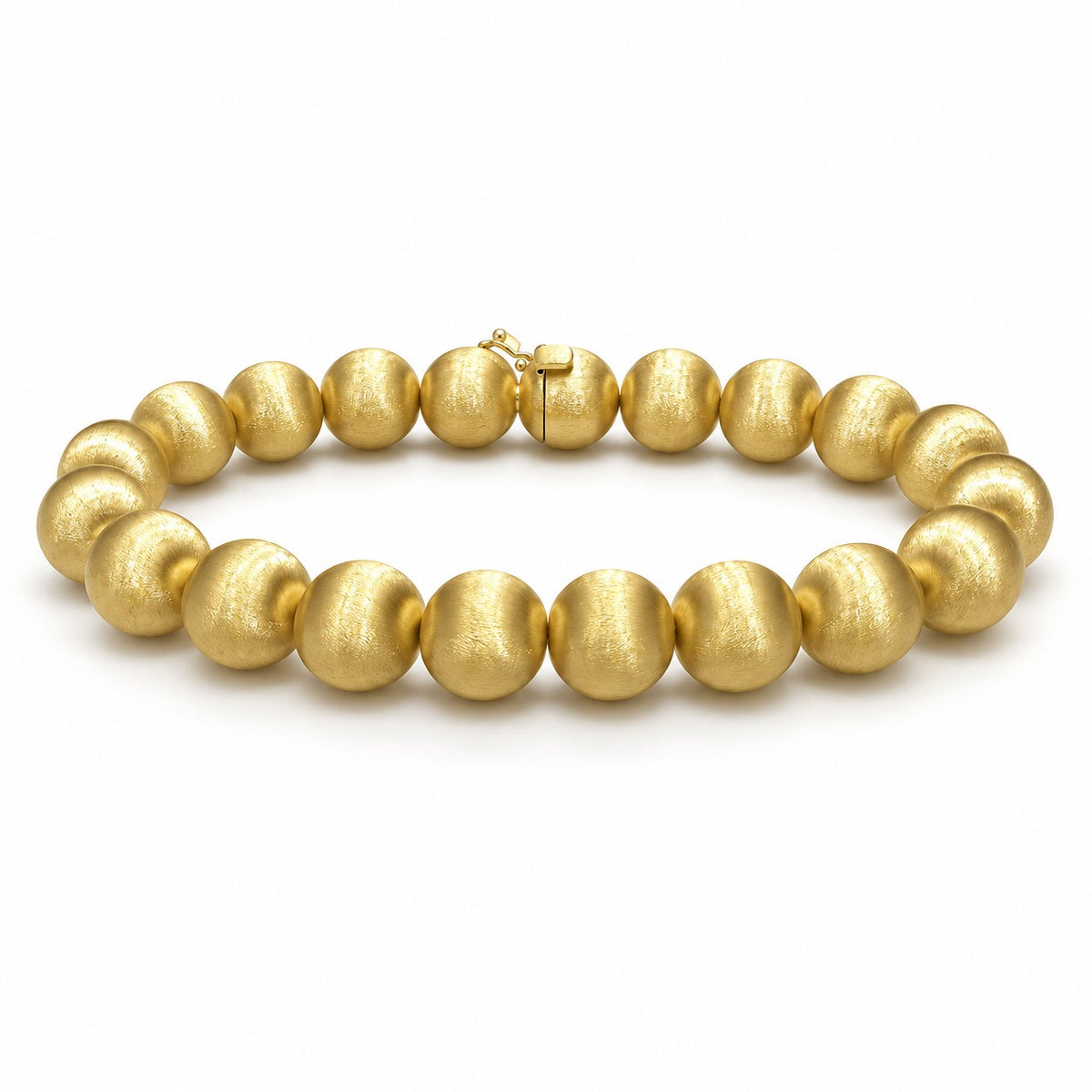 Raffi&Co.® 18K Yellow Gold Fluted Bead Bracelet — front view