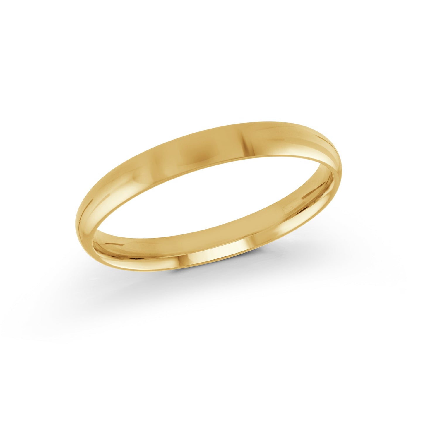 The Malo 10K Yellow Gold 3mm Wedding Band features a smooth surface and a classic, elegant design against a plain white background. Available in size 10, this ring is an ideal choice for those seeking timeless style from the renowned brand, Malo.