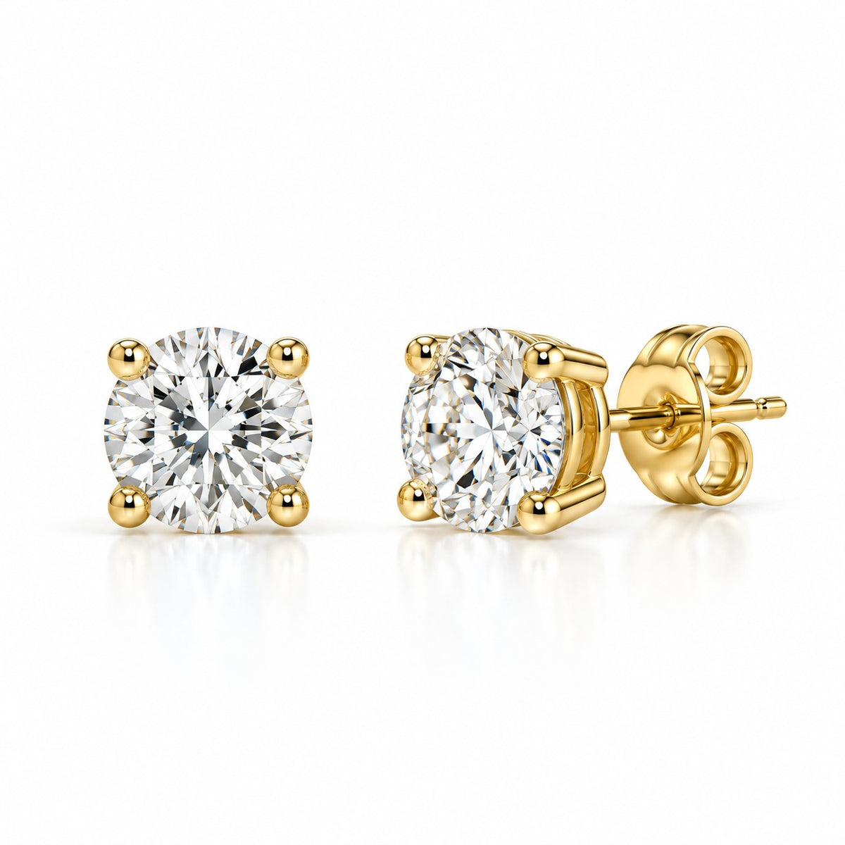Raffi&Co.® 14K Yellow Gold 5.02 ct tw Lab Grown Diamond Stud Earrings — front view