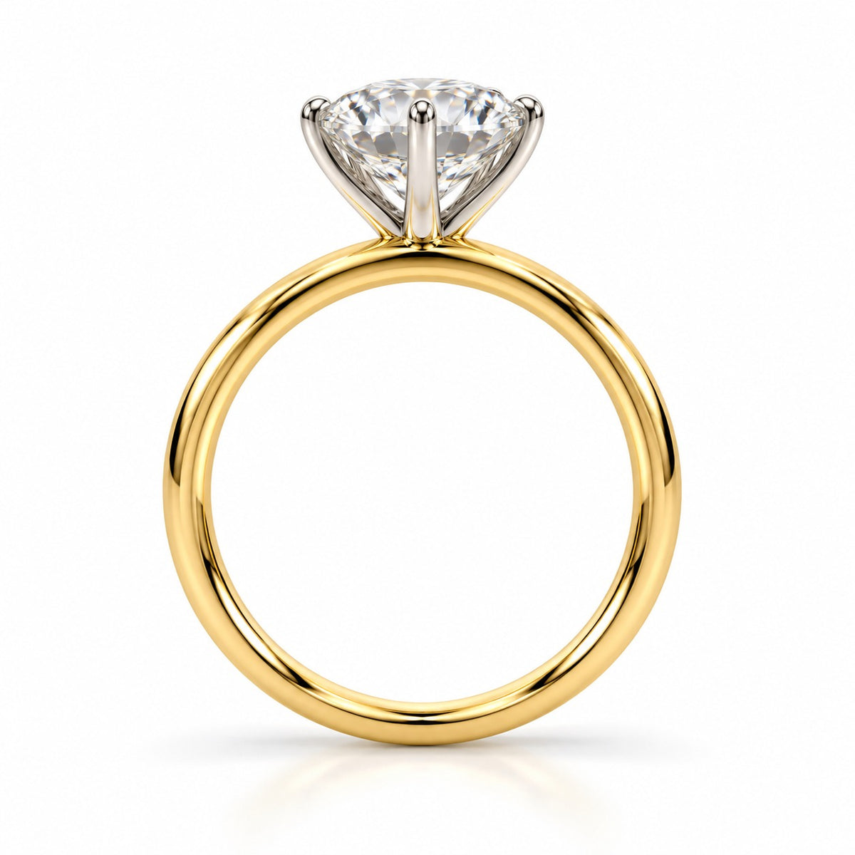 Raffi&Co.® 14K Yellow Gold 2.50 ct Round Lab Grown Diamond Solitaire Engagement Ring — angle view