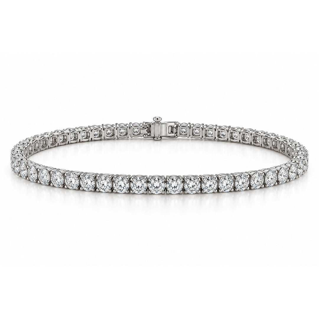 Raffi&Co.® 14K White Gold 6.17 ctw Round Diamond Tennis Bracelet — front view