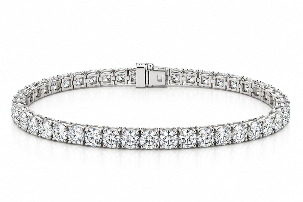 Raffi&Co.® 14K White Gold 11.75 ctw Round Diamond Tennis Bracelet — front view