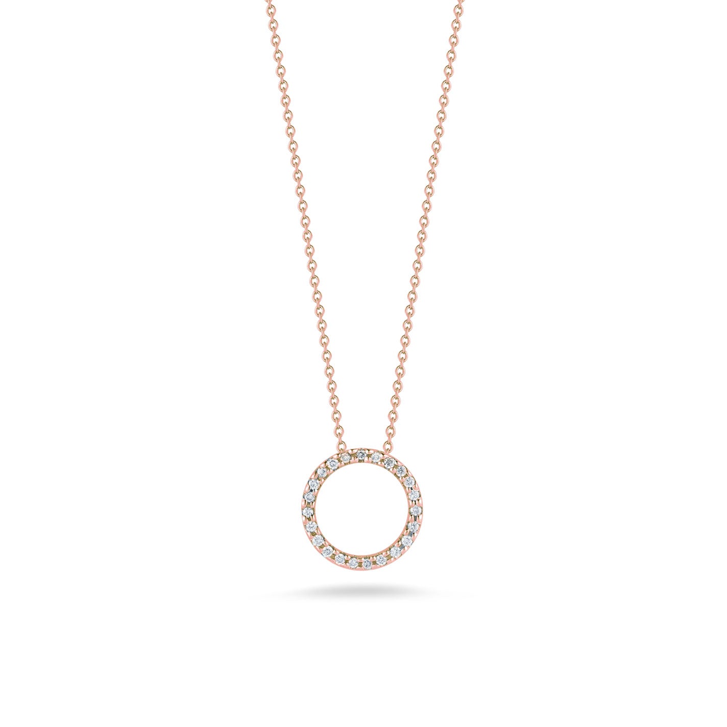 Roberto Coin 18K Rosé Gold Diamond Necklace Pendant