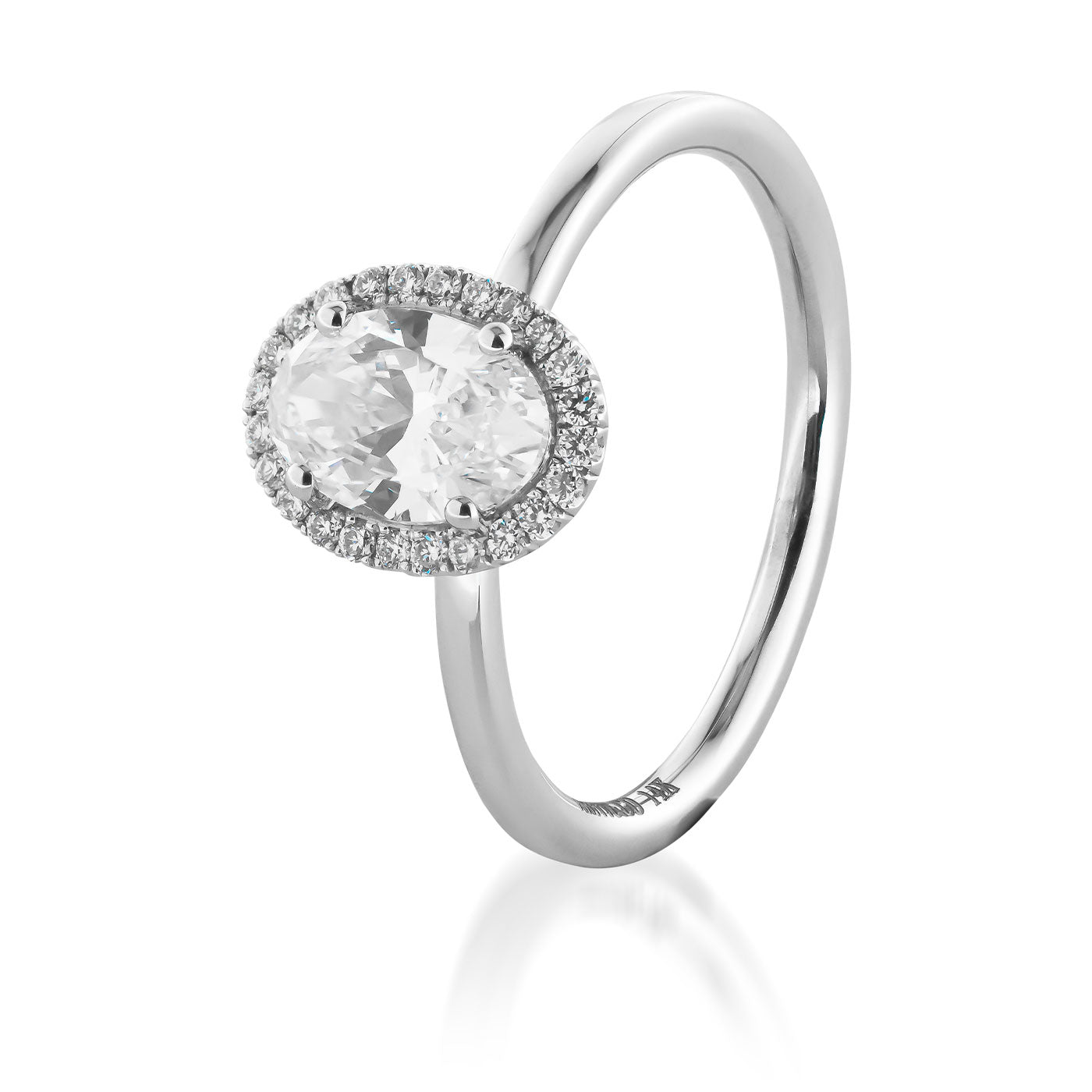 Raffi&Co.® 14K White Gold Oval Halo Diamond Engagement Ring