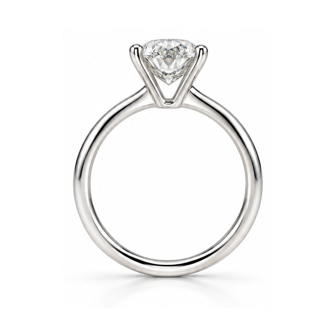 Raffi&Co.® 14K White Gold 3.02 ct Oval Lab Grown Diamond Solitaire Engagement Ring — angle view