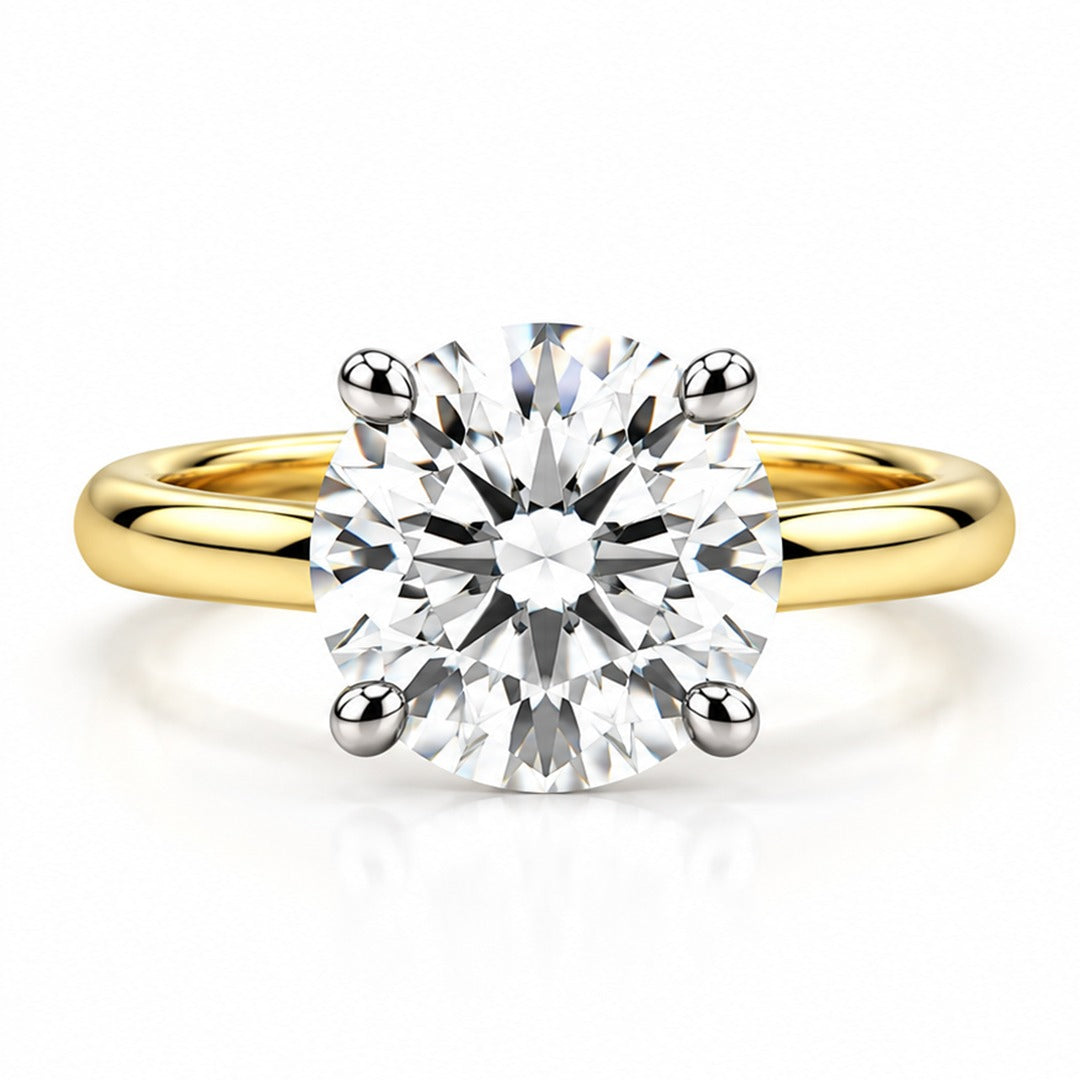 Raffi&Co.® 14K Yellow Gold 3.00 ct Round Lab Grown Diamond Solitaire Engagement Ring — front view