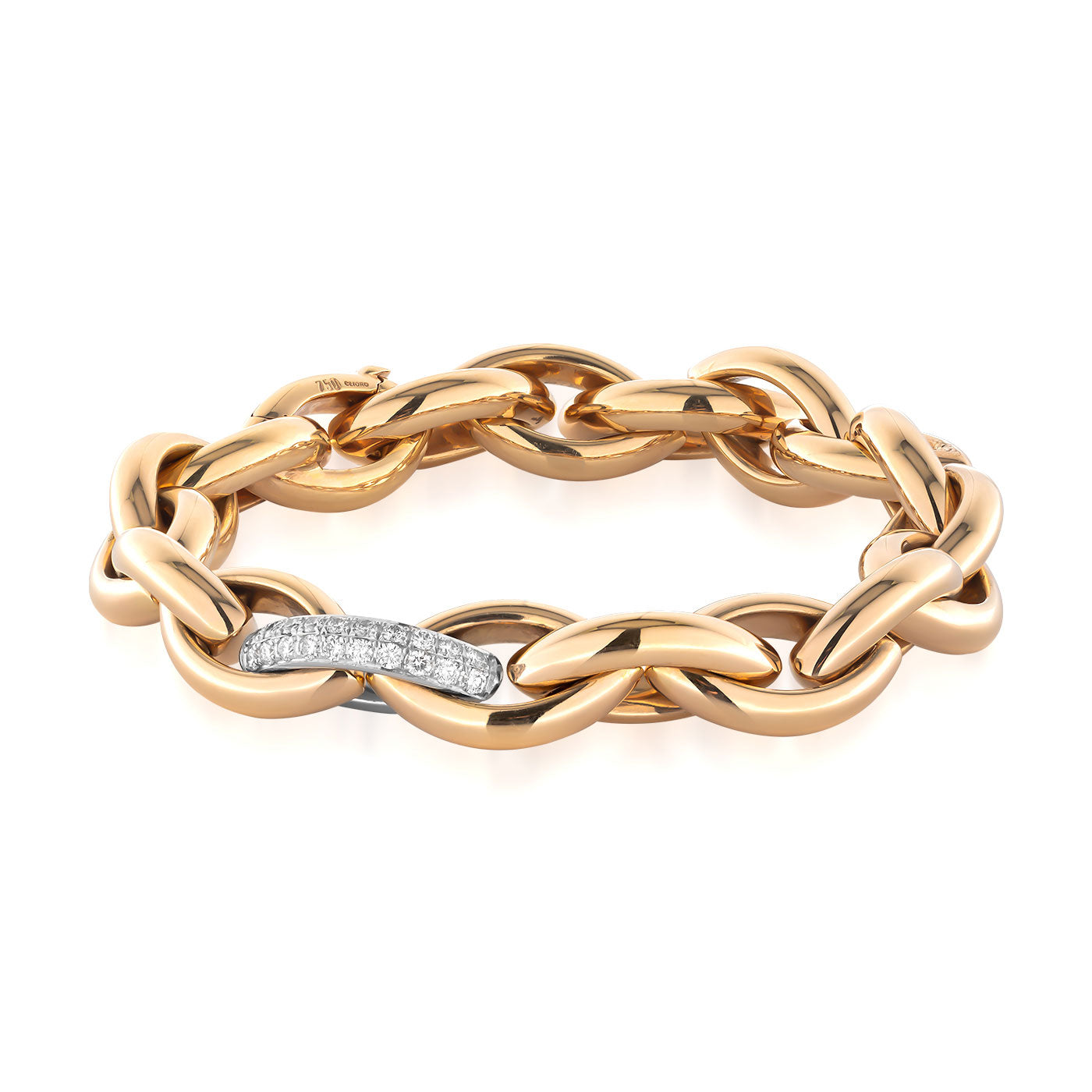 Raffi&Co.® 18K Rose Gold Diamond Chain Bracelet