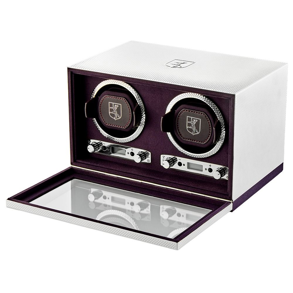 WOLF 1834 Silver Double Watch Winder