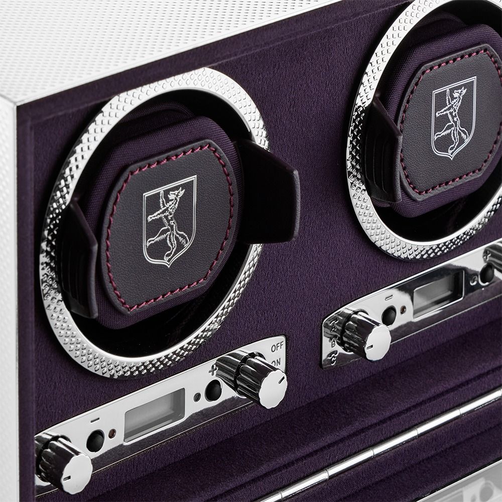 WOLF 1834 Silver Double Watch Winder