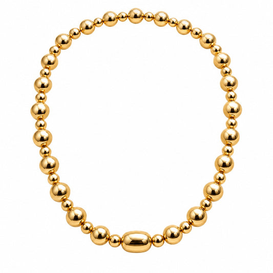 Raffi&Co.® 18K Yellow Gold Graduated Bead Necklace — front view