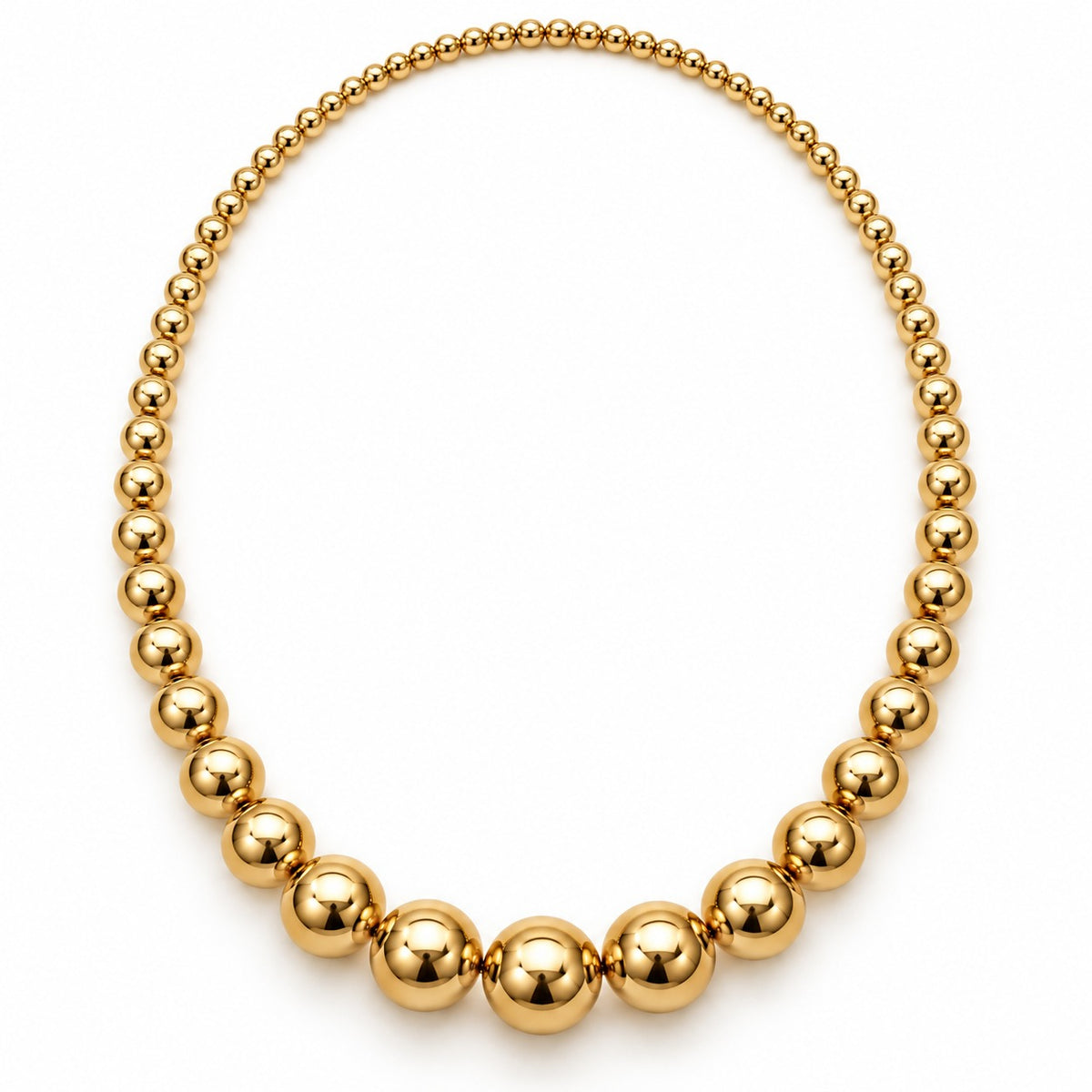 Raffi&Co.® 18K Yellow Gold Graduated Ball Necklace — front view