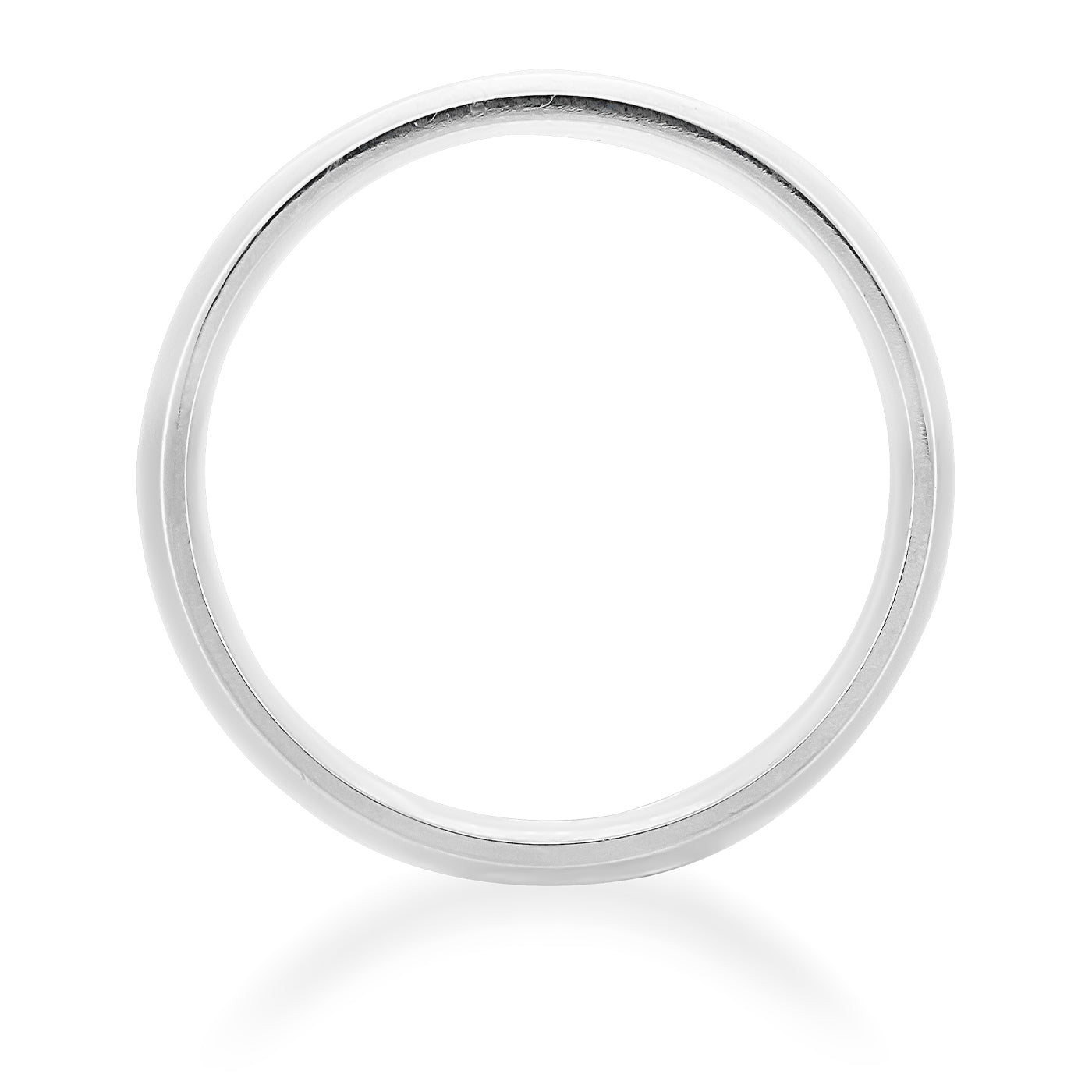 The Raffi&Co.® 14K White Gold Men's Wedding Band boasts a smooth, polished surface and is showcased on a white background—elegance defined by Raffi&Co.