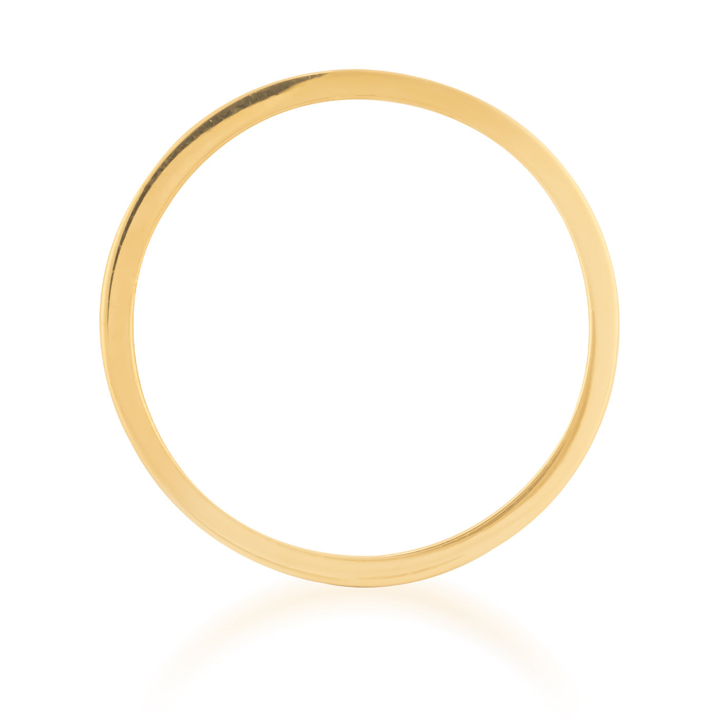 The Raffi&Co 14K Yellow Gold Men's Wedding Band features a sleek and understated design with a smooth, polished finish, beautifully presented against a minimalist white backdrop.