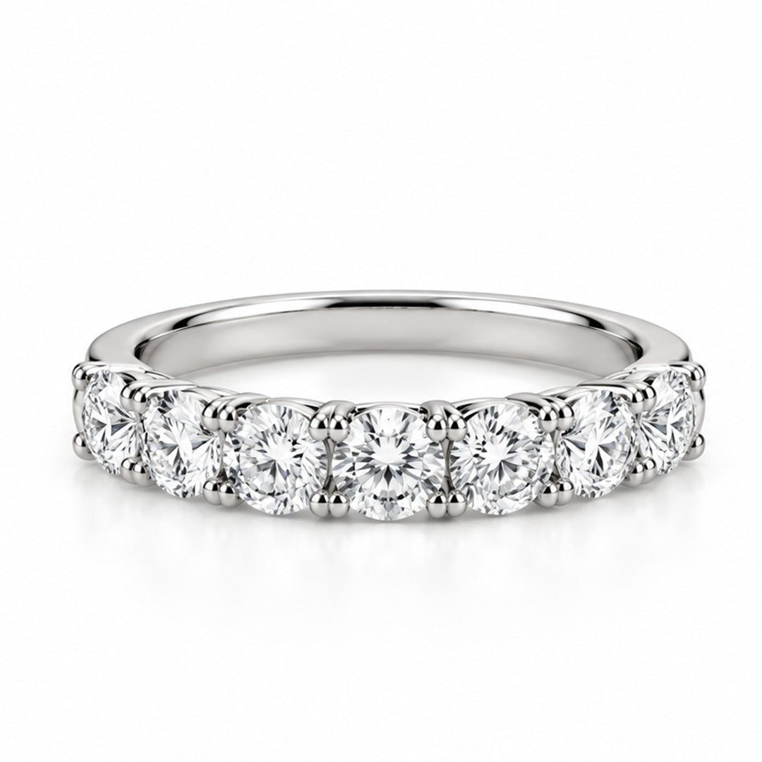 Raffi&Co.® 14K White Gold 1.50 ctw Round Lab Grown Diamond Wedding Band — front view