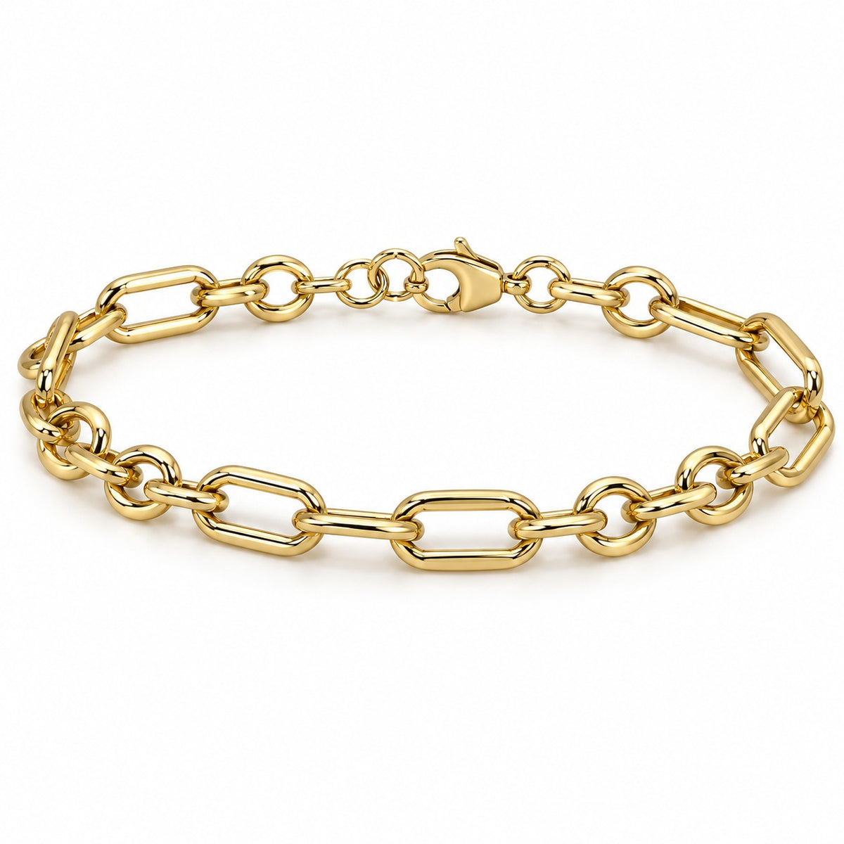 Raffi&Co.® 18K Yellow Gold Paperclip Link Bracelet — front view