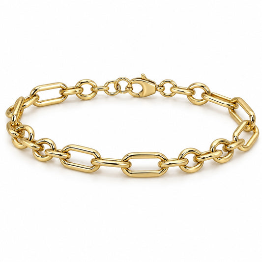 Raffi&Co.® 18K Yellow Gold Paperclip Link Bracelet — front view
