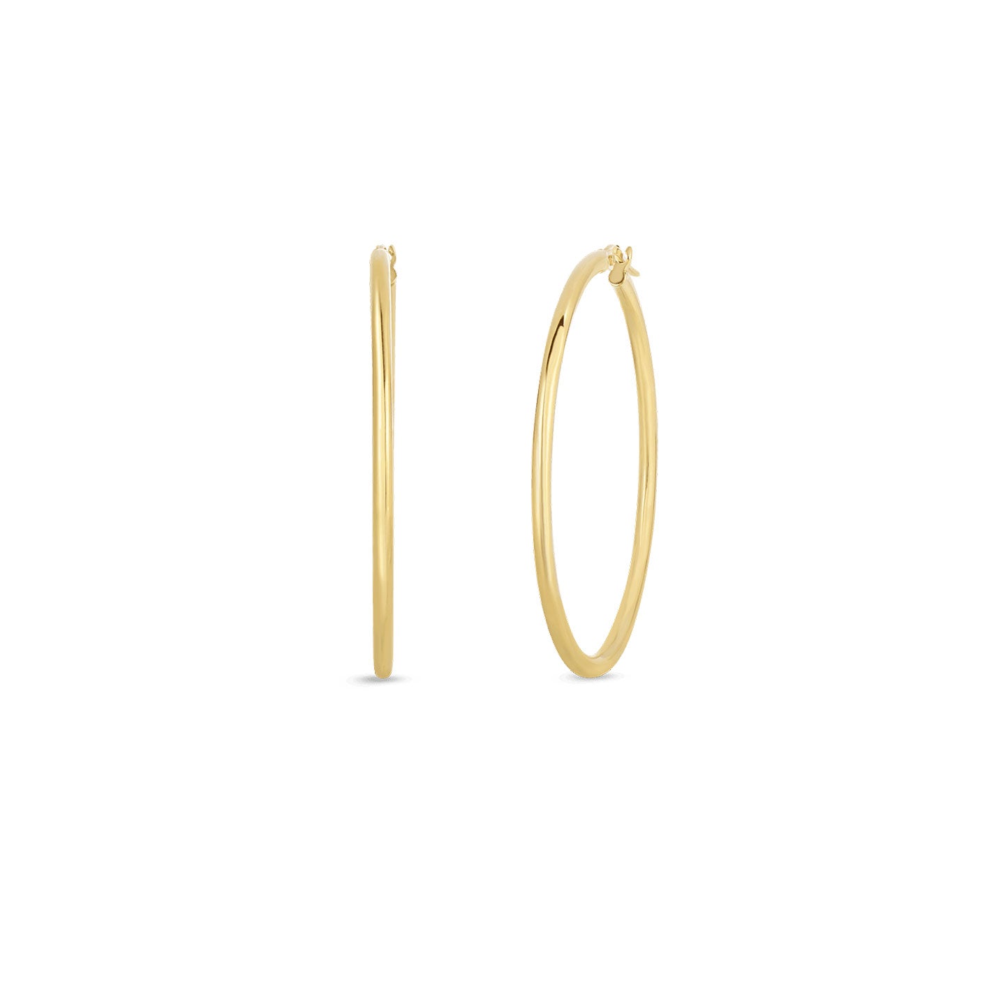 Roberto Coin Designer 18K Yellow Gold Large Hoop Earrings