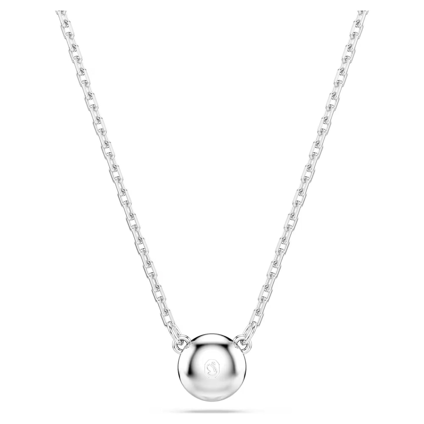 The Swarovski Imber Necklace Pendant is a sophisticated accessory, showcasing a delicate silver chain and a polished Imber pendant, elegantly rhodium plated for an exquisite touch.