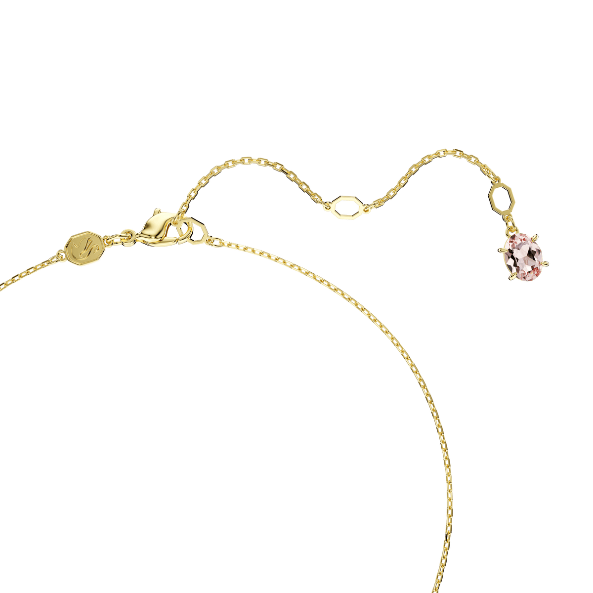 Adorned with a small, round pink gemstone charm at the end of its adjustable gold-tone plated chain and secured by a lobster clasp, the Swarovski Gema pendant captures the refined elegance characteristic of Swarovski Canada. This mixed cuts multicolored necklace pairs beautifully with other vibrant jewelry pieces for a modern, sophisticated look.