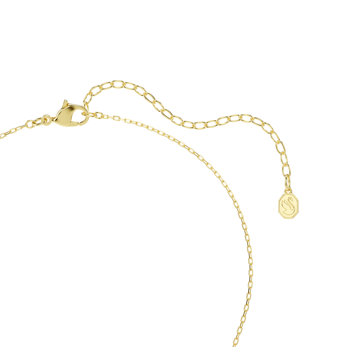 Adorned with mixed-cut, multicolored crystals and exquisitely crafted in an 18K gold finish, the Swarovski Chroma pendant showcases a stylish design, featuring a delicate chain and an elegant charm that highlights the renowned Swarovski signature.