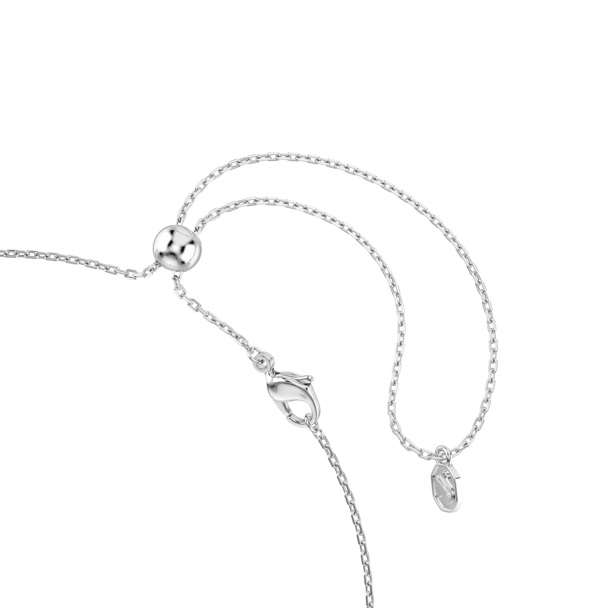 A close-up of the Swarovski Ariana Grande x Swarovski choker, showcasing mixed-cut multicolored flower accents and finished with a rhodium-plated chain, set against a plain white background for added brilliance.