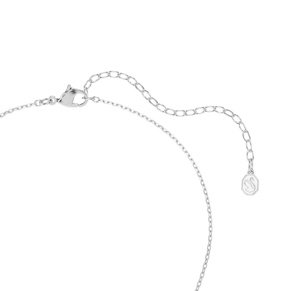 A refined Swarovski Swan pendant featuring mixed cuts and a sparkling white crystal swan motif, elegantly rhodium plated—an exquisite piece of symbolic jewelry perfect for everyday elegance.