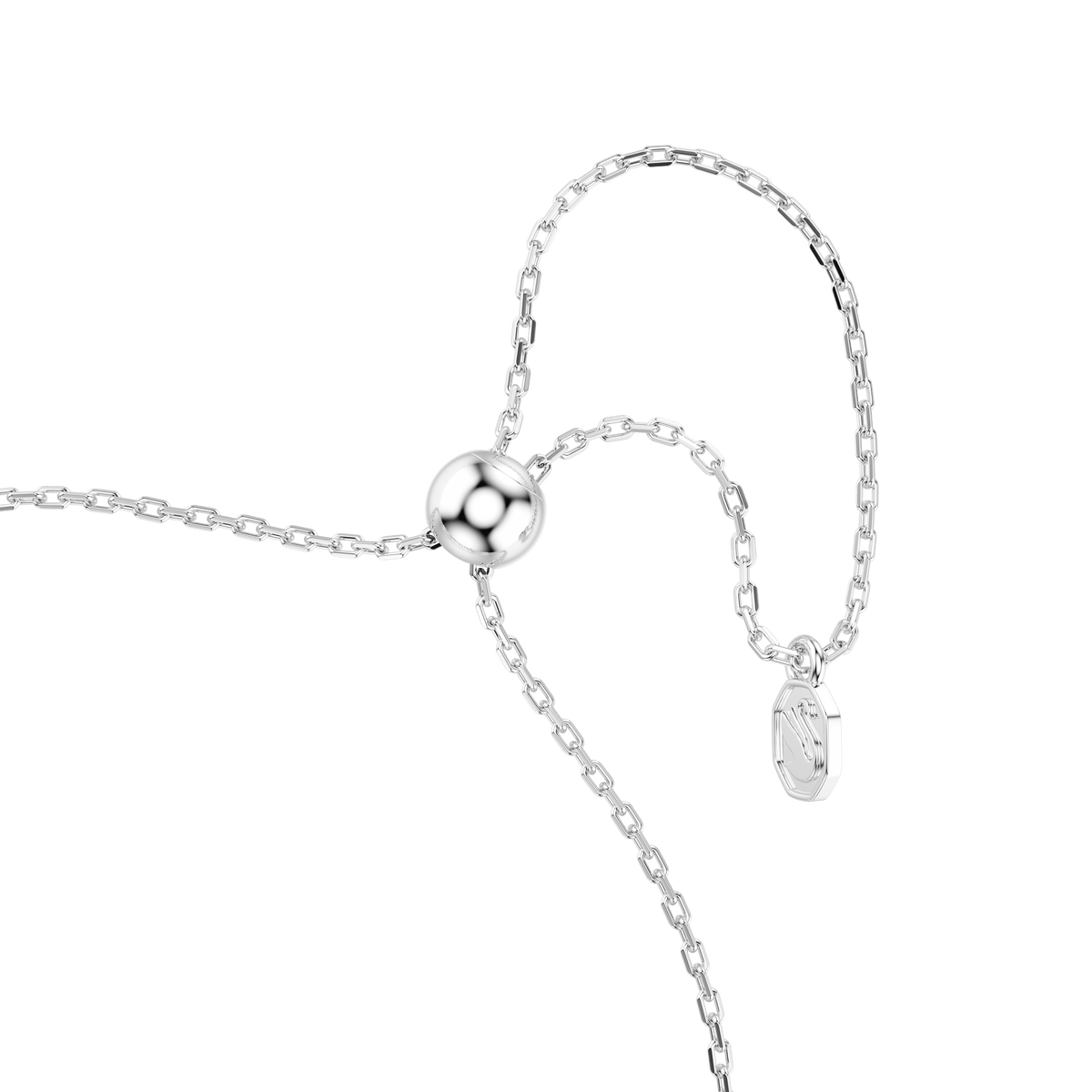 A close-up of the Swarovski Mesmera bracelet by Swarovski, showcasing its brilliant marquise-cut stones and sleek rhodium-plated finish, set against a plain white background—an elegant example of sophisticated jewelry design.