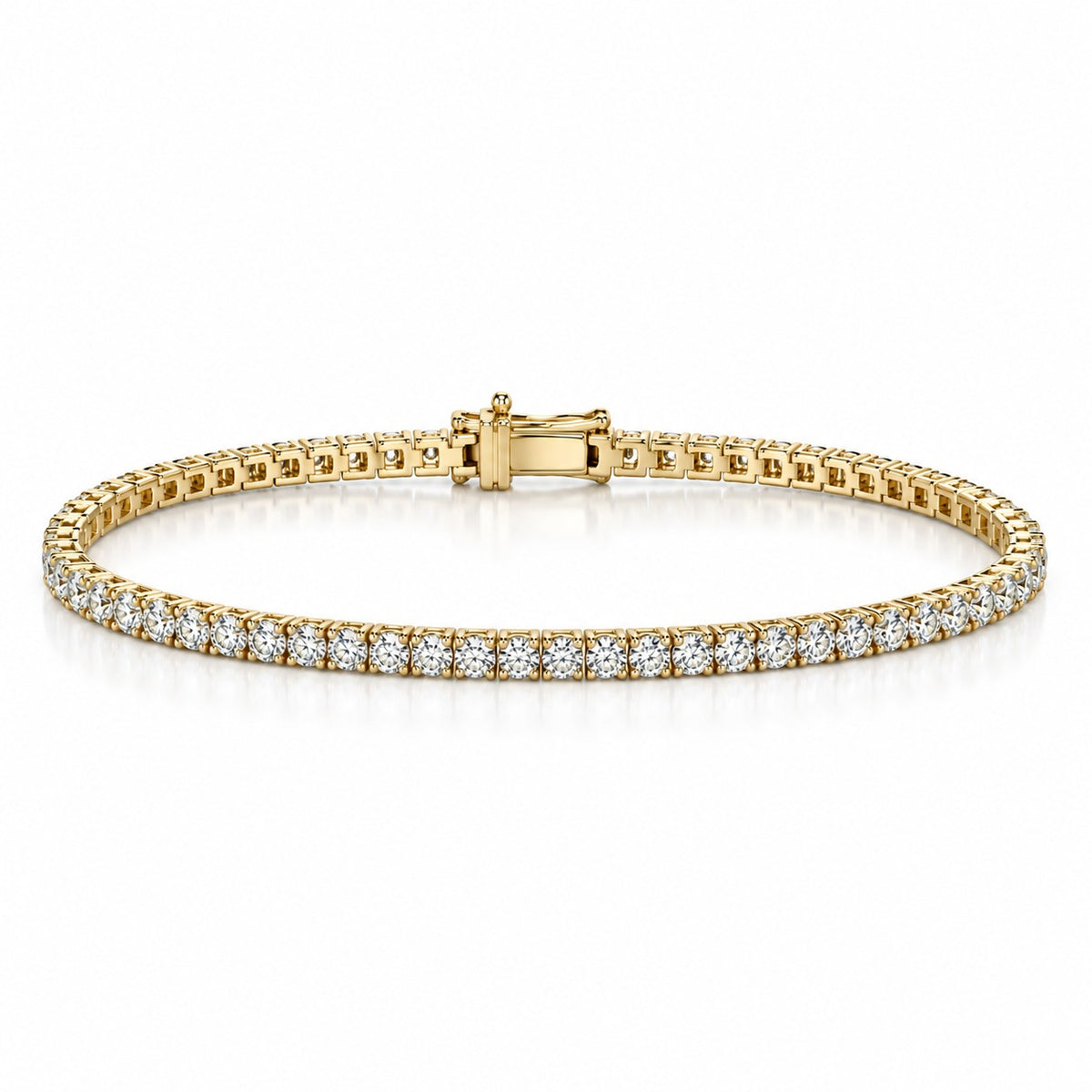 Raffi&Co.® 10K Yellow Gold 2.00 ct tw Lab Grown Diamond Tennis Bracelet — front view