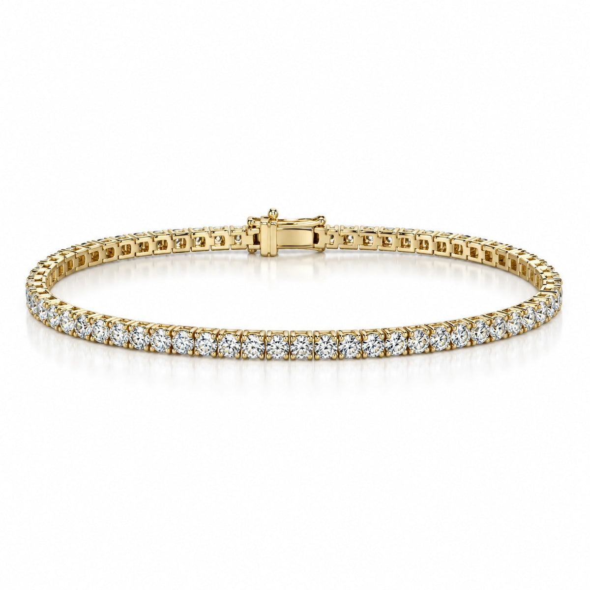 Raffi&Co.® 10K Yellow Gold 5.00 ct tw Lab Grown Diamond Tennis Bracelet — front view