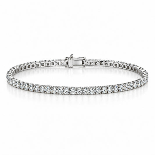 Raffi&Co.® 10K White Gold 5.00 ctw Lab Grown Diamond Tennis Bracelet — front view