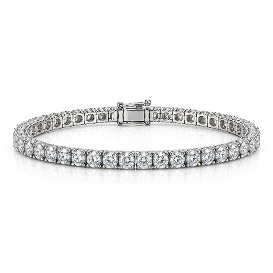 Raffi&Co.® 14K White Gold 3.10 ctw Round Diamond Tennis Bracelet — front view