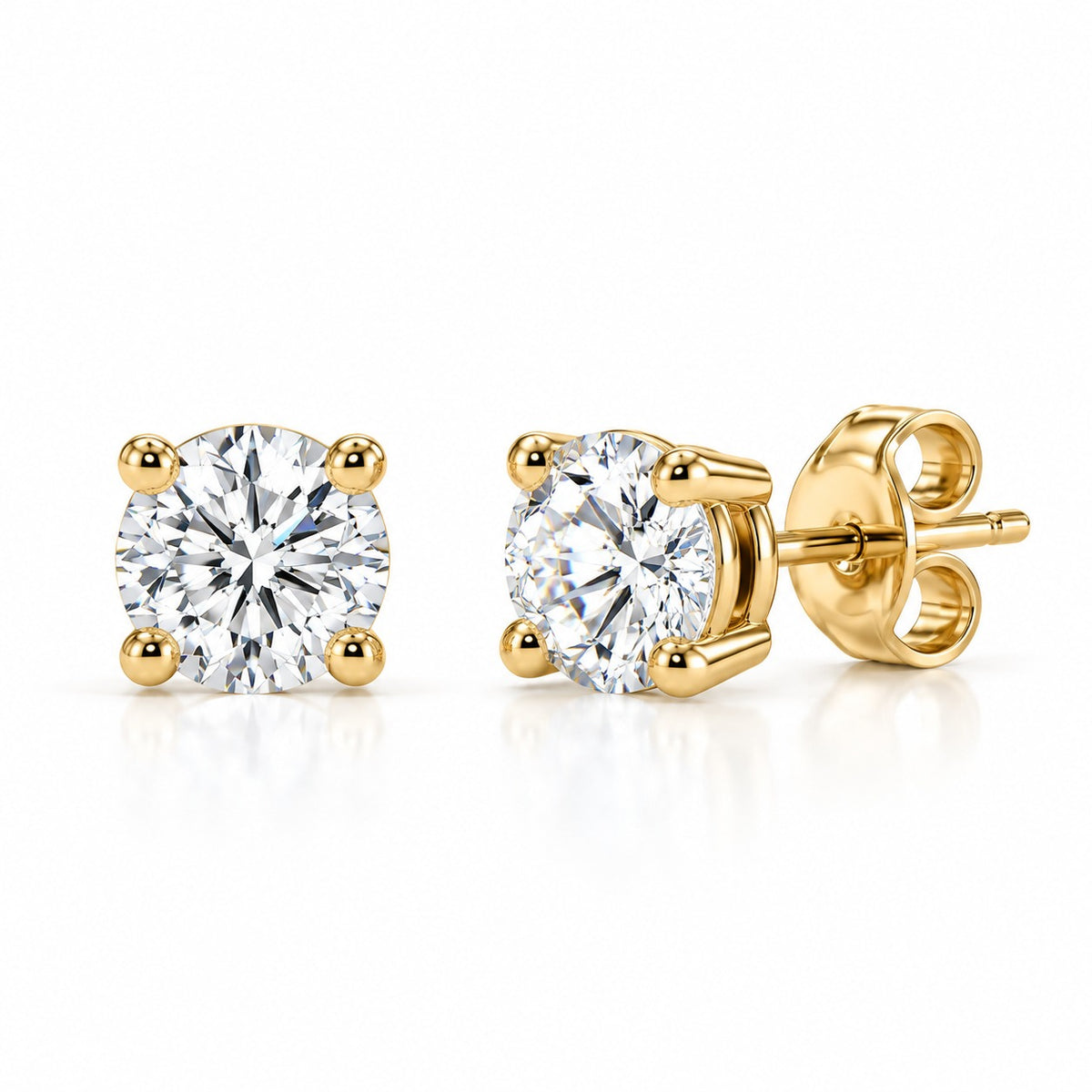 Raffi&Co.® 14K Yellow Gold 2.02 ct tw Lab Grown Diamond Stud Earrings — front view