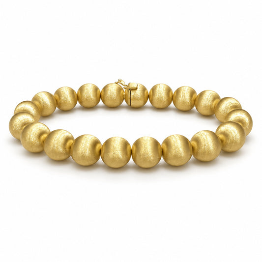 Raffi&Co.® 18K Yellow Gold Fluted Bead Bracelet — front view