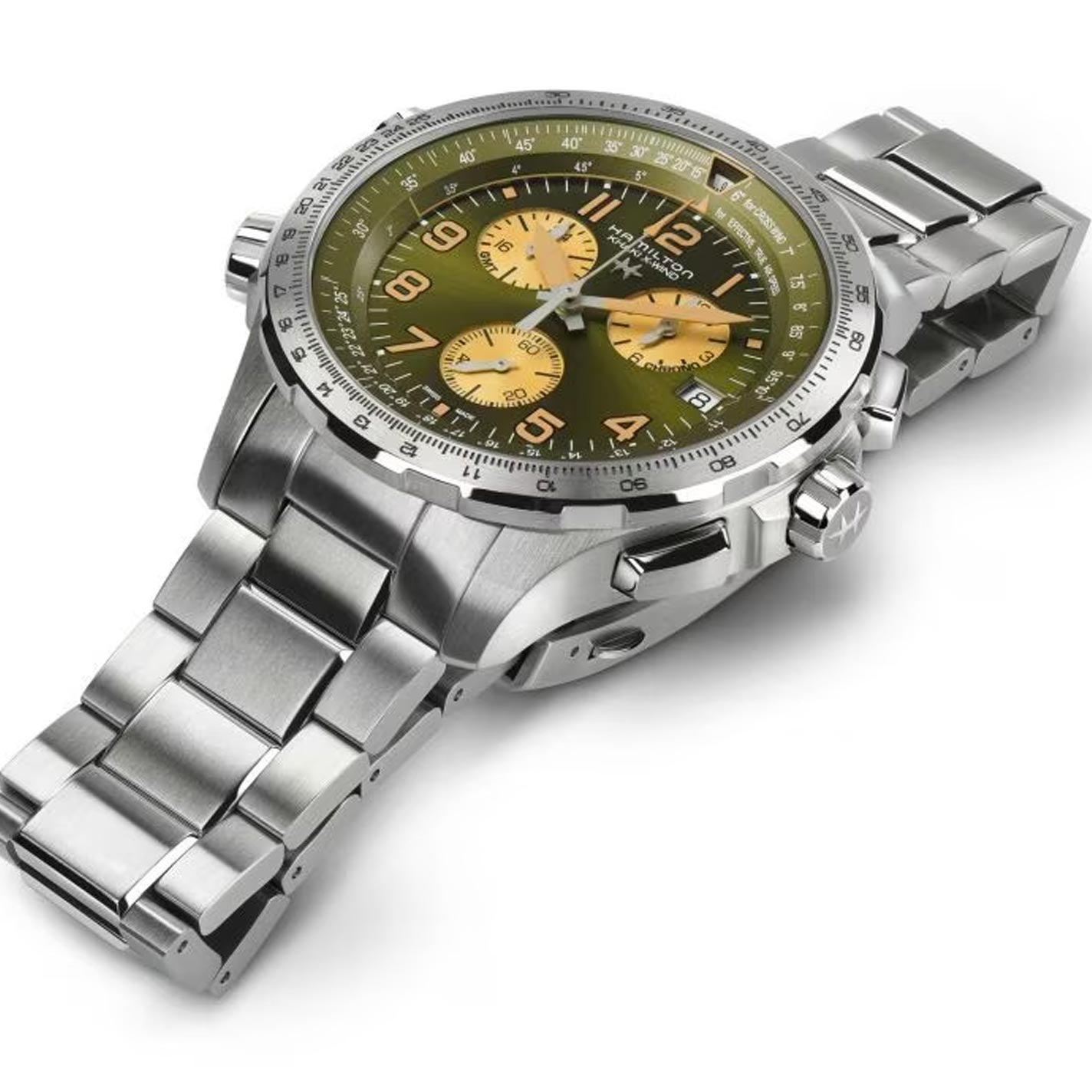Hamilton Khaki Aviation X-Wind GMT Chrono Quartz 46mm Watch