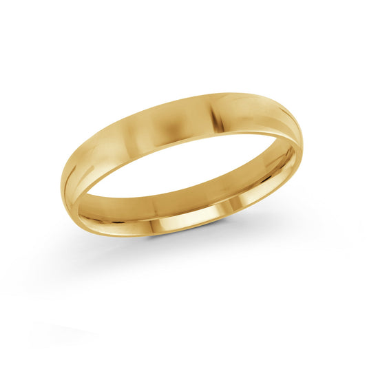 Depicted against a white background is the Malo 10K White Gold 4mm Wedding Band. Its plain, polished finish and smooth surface highlight a simple design that emphasizes elegance and timeless beauty.