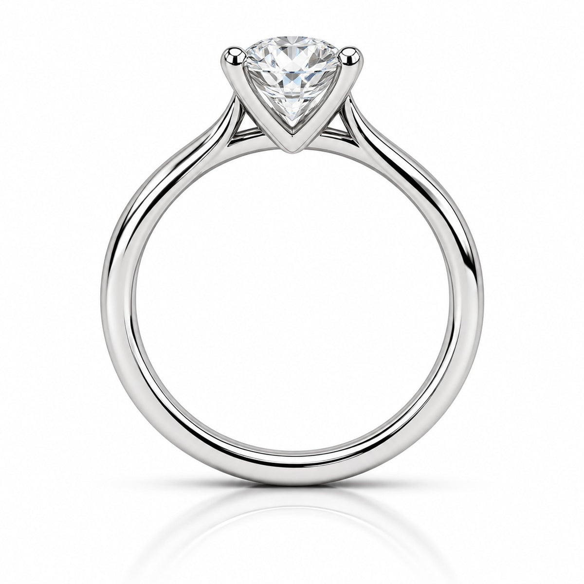 Raffi&Co.® 18K White Gold 1.67 ct Round Lab Grown Diamond Solitaire Engagement Ring — angle view