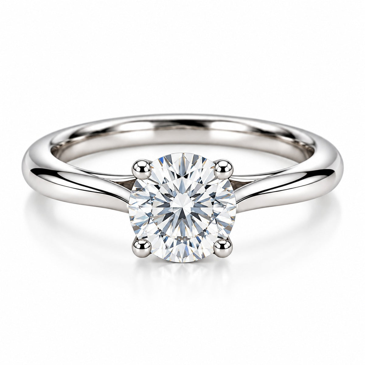 Raffi&Co.® 18K White Gold 1.67 ct Round Lab Grown Diamond Solitaire Engagement Ring — front view