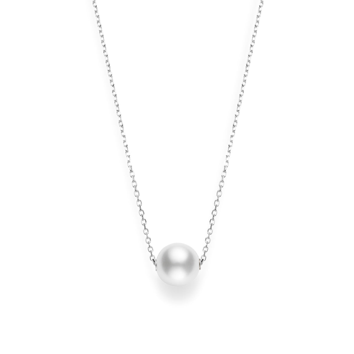 Mikimoto 18K White Gold White South Sea Pearl Necklace Pendant