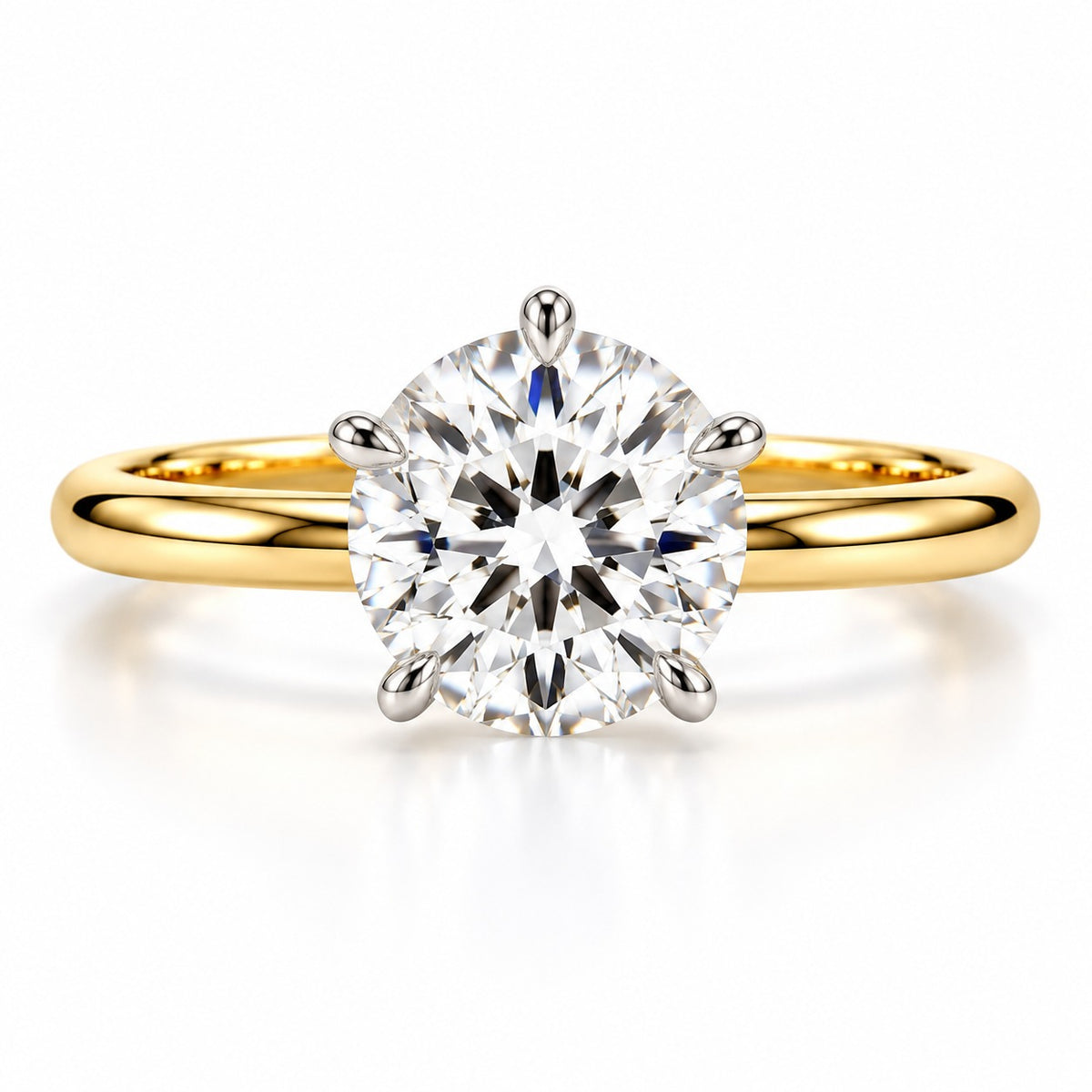 Raffi&Co.® 14K Yellow Gold 2.50 ct Round Lab Grown Diamond Solitaire Engagement Ring — front view