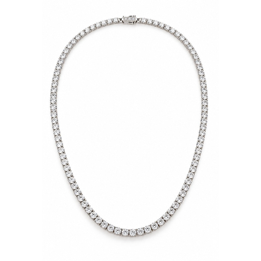 Raffi&Co.® 10K White Gold 20.37 ctw Round Lab Grown Diamond Tennis Necklace — front view