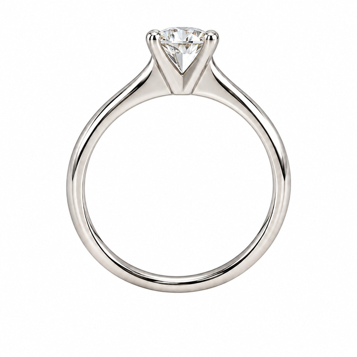 Raffi&Co.® 14K White Gold 0.56 ct Round Lab Grown Diamond Solitaire Engagement Ring — angle view