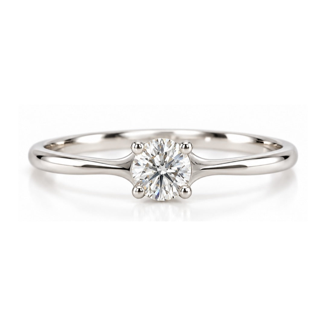 Raffi&Co.® 14K White Gold 0.56 ct Round Lab Grown Diamond Solitaire Engagement Ring — front view